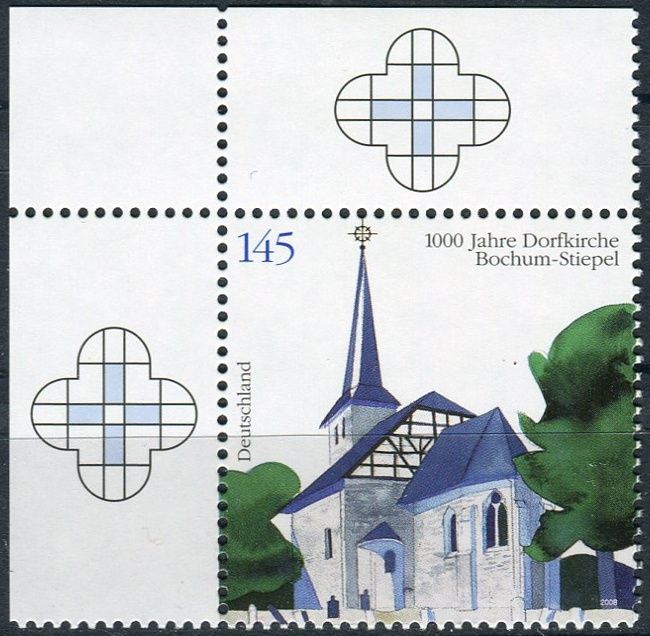 (2008) MiNr. 2646 ** - 145 C - Německo - 1000 let kostela z Bochum Stiepel