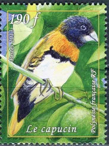 (2013) MiNr. 1221 ** - Fr. Polynesie - Ptáci (Lonchura castaneothorax)