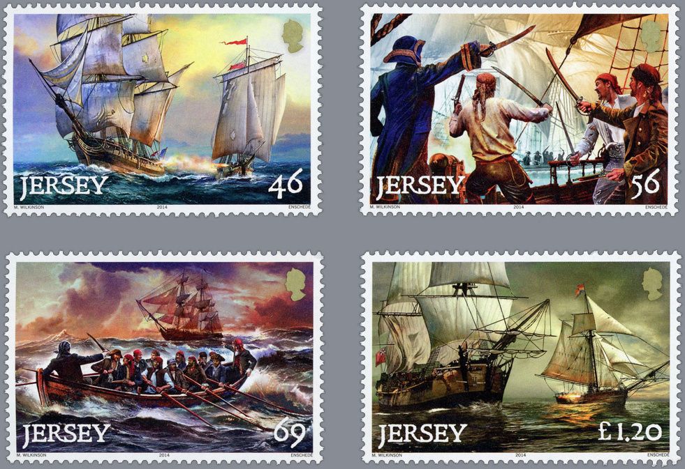 (2014) MiNr. 1858 - 1861 ** - Jersey - Piráti a bukanýři v 18. století