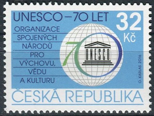 Česká pošta (2016) č. 909 ** - 32 Kč - Česká republika - UNESCO - 70 let