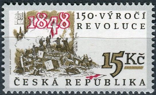 (1998) č. 188 ** - 15 Kč - Česká republika - 150. výročí revoluce