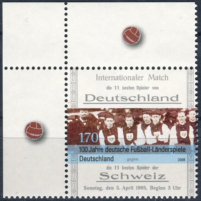 (2008) MiNr. 2659 ** - 170 C - Německo - 100 let německé fotbalové zápasy