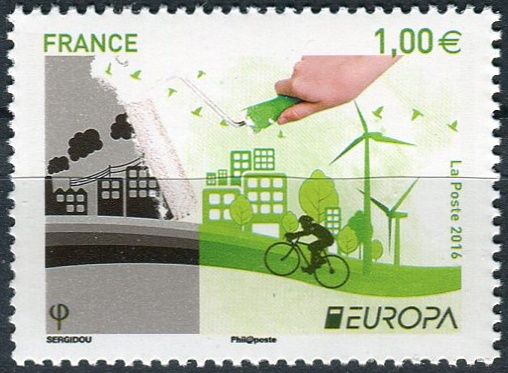 (2016) MiNr. 6439 ** - € 1,00 - Francie - Europa: Šetrnost vůči životnímu prostředí 