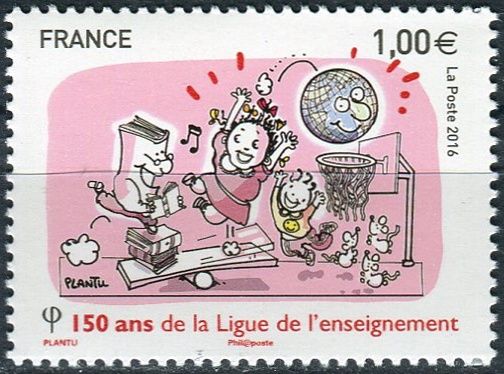 (2016) MiNr. 6482 ** - € 1,00 - Francie - 150 let liga pro vzdělávání