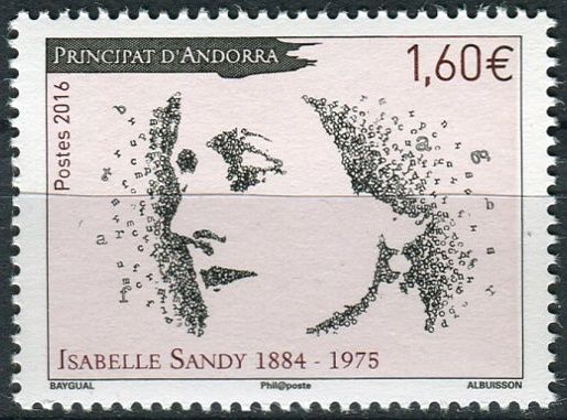 (2016) MiNr. 809 **- € 1,60 - Andora (Fr.) -  Isabelle Sandy