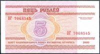 Bělorusko - (P22) 5 RUBLŮ (2000) - UNC