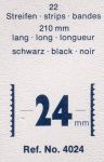 Hawidky černé, pásky 210 x 24 mm, 22 ks - schaufix - vkládací