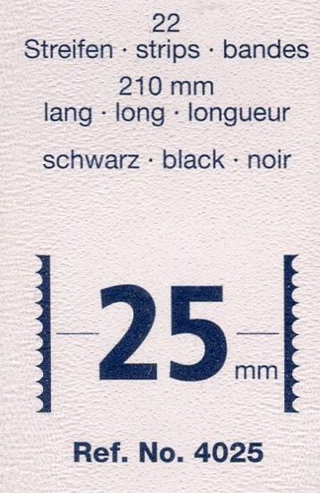 Hawidky černé, pásky 210 x 25 mm, 22 ks - schaufix - vkládací