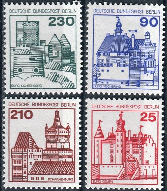 (1978) MiNr. 587 - 590 ** - Berlín - západní - Zámky (II)