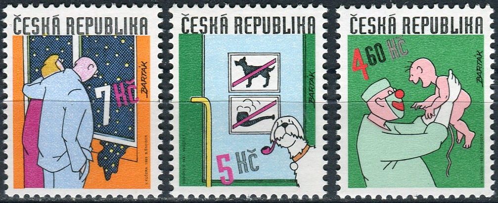 Česká pošta (1999) č. 232 - 234 ** - Česká republika - Kreslený humor