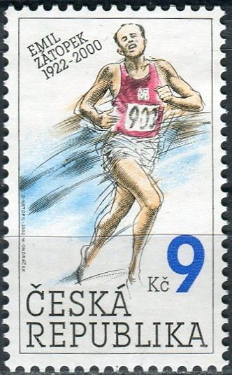 Česká pošta (2002) č. 332 ** - Česká republika - Emil Zátopek