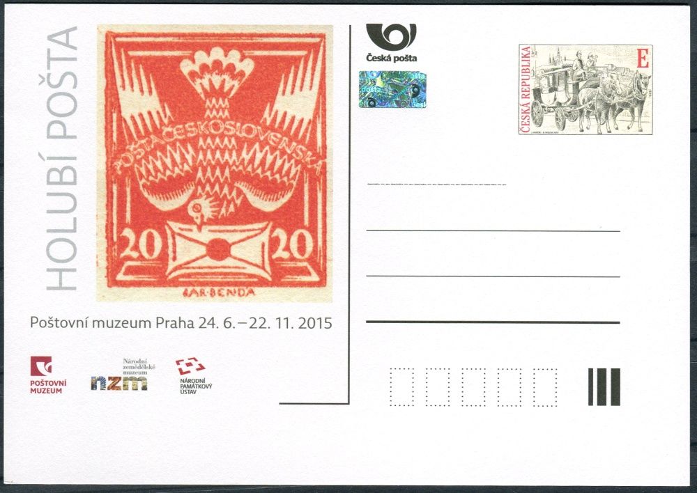 Česká pošta (2015) CDV 130 ** - PM 106 - Holubí pošta