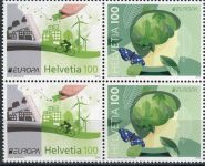 (2016) MiNr. 2452 - 2453 ** 4 x 100 C - 4-bl - Švýcarsko - Europa: Šetrnost vůči životnímu ...