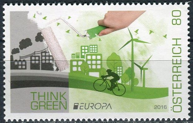 (2016) MiNr. 3268 ** (€ 0,80,-) - Rakousko - Europa: Šetrnost vůči životnímu prostředí 
