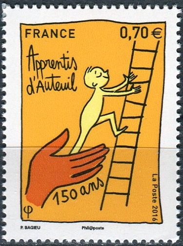 Post France (2016) MiNr. 6409 ** - Francie - 150 let katolická nadace pro vzdělávání mladých lidí „Apprentis d'Auteuil“, Paříž