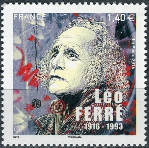 Post France (2016) MiNr. 6525 ** - Francie - 100. výročí narození Lea Ferré