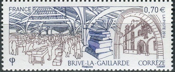 (2016) MiNr. 6612 ** - Francie - cestovní ruch - Brive-la-Gaillarde