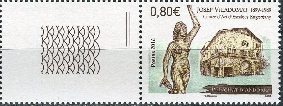 (2016) MiNr. 803 **- Andora (Fr.) -  Josep Viladomat - KL