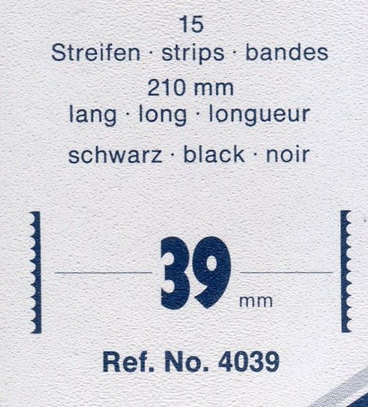 Hawidky černé, pásky 210 x 39 mm, 15 ks - schaufix - vkládací