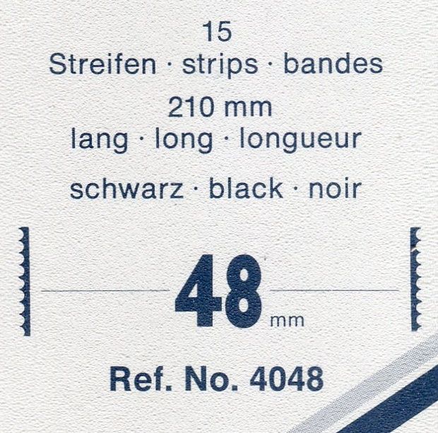 Hawidky černé, pásky 210 x 48 mm, 15 ks - schaufix - vkládací