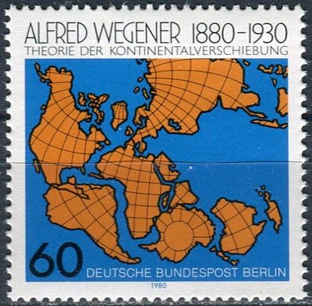 (1980) MiNr. 616  ** - Berlín - západní - 100. výročí narození Alfreda Wegenera (1880 - 1930), geofyzik a meteorolog