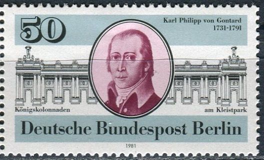(1981) MiNr. 639 ** - Berlín - západní - 250. narozeniny Karla Philipp von Gontard