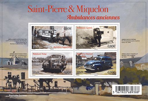 (2016) MiNr. 1259 - 1262 ** - Saint Pierre a Miquelon - BLOCK 28 - Historická vozidla záchranné služby