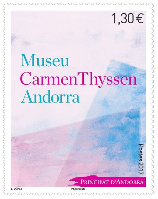 (2017) MiNr. 814 ** - Andora (Fr.) - Otevření muzea "Carmen Thyssen Andorra", Escaldes