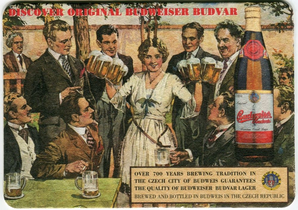 České Budějovice - Budvar - Discover original Budweiser Budwar - export Velká Británie (var. 1)