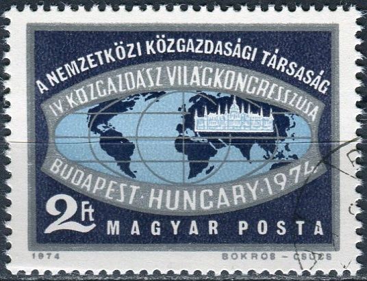 (1974) MiNr. 2968 O - Maďarsko - 4. Hospodářský světový kongres, Budapešť - ražené