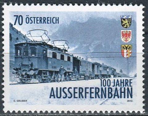 (2013) MiNr. 3086 ** - Rakousko - 100 let Außerfernbahn