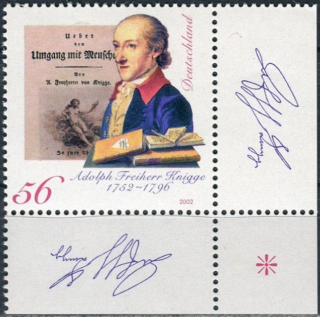 (2002) MiNr. 2241 ** - Německo - 250. narozeniny Adolfa Freihera von Kniggeho