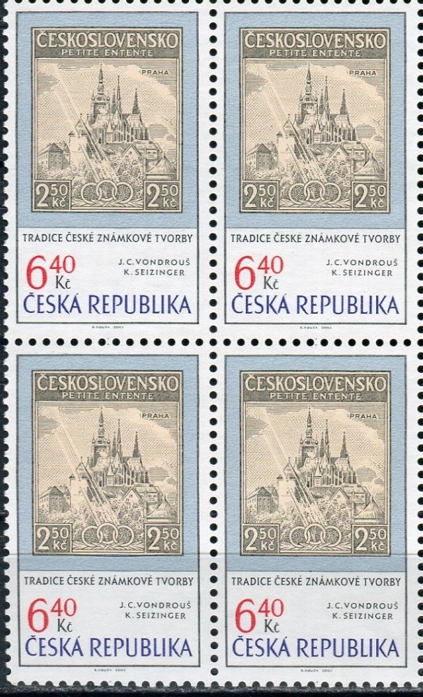 (2003) č. 347 ** - Česká republika - 4-bl - Tradice české známkové tvorby