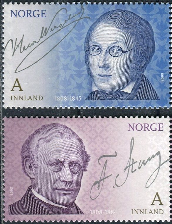 (2008) MiNr. 1647 - 1648 ** - Norsko - 200. narozeniny Frederika Stanga a Henrika Wergelanda