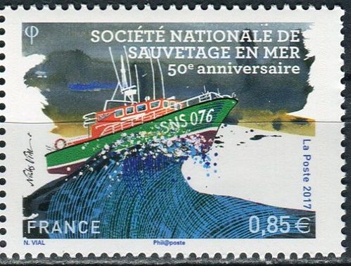 (2017) MiNr. 6753 ** - Francie - 50 let Národní mořská záchrana (SNSM)