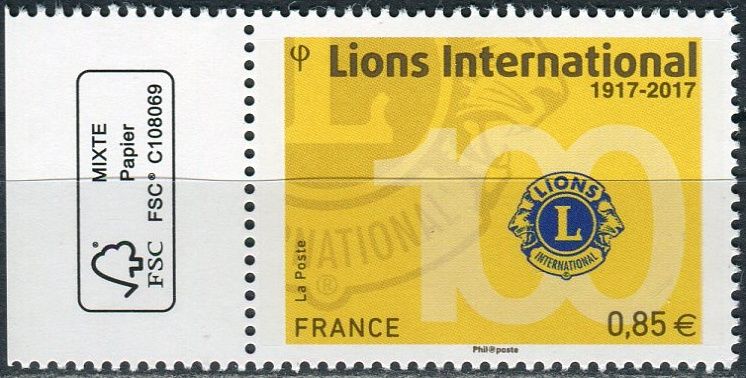 (2017) MiNr. 6754 ** - Francie - 100 let Lions International