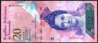 Venezuela (P 91f) - 20 bolivares (29.10.2013) - UNC