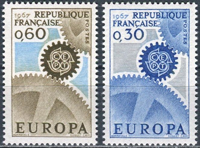 (1967) MiNr. 1578 - 1579 ** - Francie - Europa
