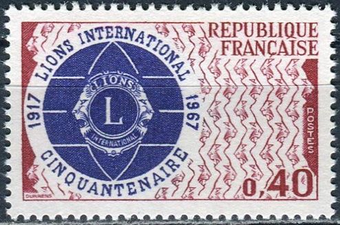 (1967) MiNr. 1601 ** - Francie - 50 let Lions International