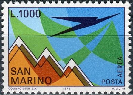 (1972) MiNr. 1016 ** - San Marino - Letecká známka