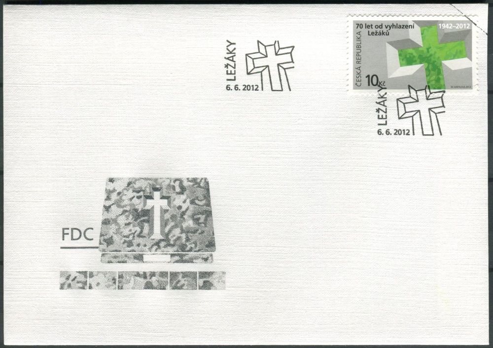 Česká pošta (2012) FDC 723 - 70. výročí vyhlazení Ležáků