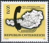 (1972) MiNr. 1409 ** - Rakousko - Dokončení plně automatické telekomunikační sítě