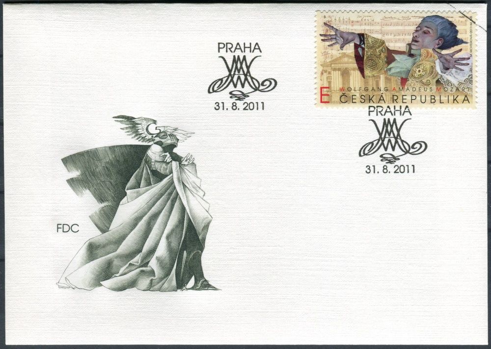 Česká pošta (2011) FDC 695 - W. A. Mozart - specimen