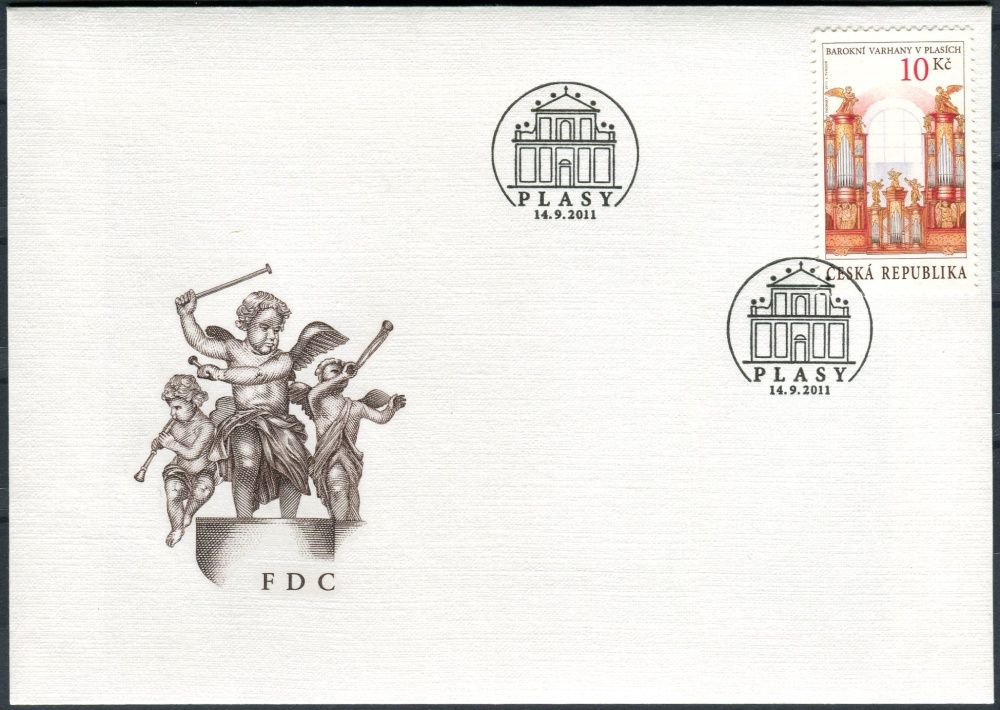 Česká pošta (2011) FDC 697 - Historické varhany Plasy