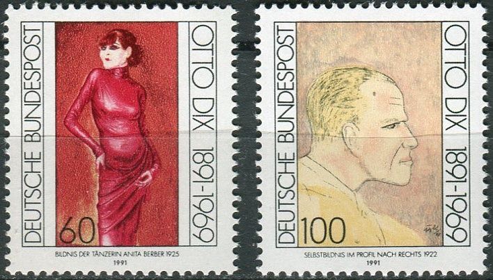 (1991) MiNr. 1572 - 1573 ** - Německo - 100. výročí narození Otto Dix