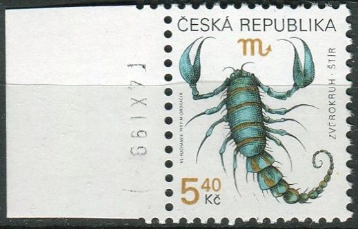 Česká pošta (1999) č. 241 ** - Česká republika - Znamení zvěrokruhu Štír - dat. tisku