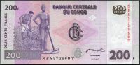 Kongo - (P 99b) 200 FRANCS (2007) - UNC