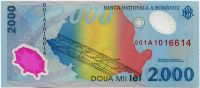 Rumunsko - (P111b) bankovka 2000 LEI (1999) - UNC - polymer