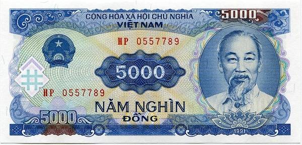 Vietnam - (P108) - 5000 Dông (1991) - UNC XX série