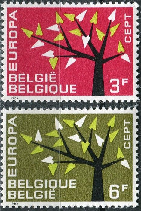 (1962) MiNr. 1282 - 1283 ** - Belgie - EUROPA